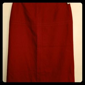 Anne Taylor red wool skirt